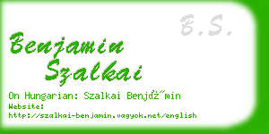 benjamin szalkai business card